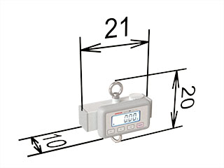 Hook scale WM60P2 A(H) dimensions