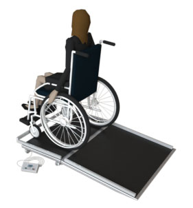 Waga lekarska do waenia pacjentów na wózkach inwalidzkich podjazd