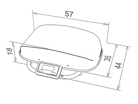 Scale for baby WE20P2 dimensions