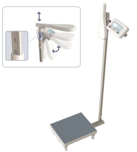 Digital personal scale with mechanical height meter WE 200M
