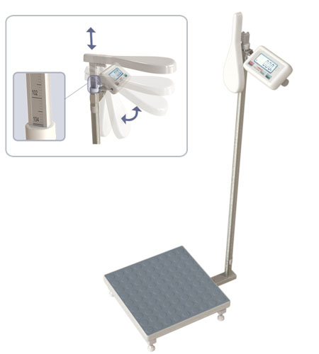 Digital personal scale with mechanical height meter WE 200M