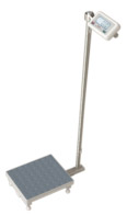 Personal scales with the display mounted on the 1m pipe arm