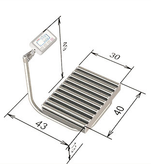 Waga elektroniczna z rolkami