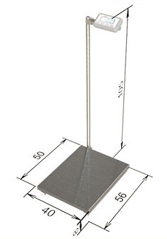 Waga ze stali nierdzewnej  WM60P3 40X50N(D) wymiary