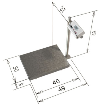 Storage scale WM 150P3 dimensions