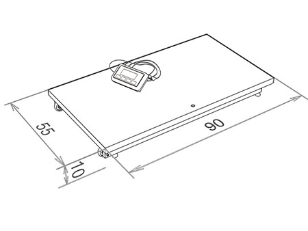 Special weight for weighing patients in wheelchairs WM150P1 50x90Z(med) dimensions