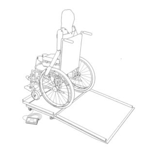 Waga do ważenia pacjentów na wózkach inwalidzkich podjazd