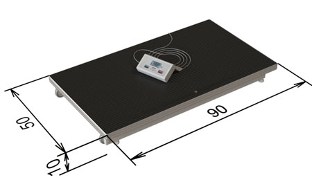 Waga specjalna do waenia pacjentów na wózkach inwalidzkich WM150P1 50X90Z wymiary